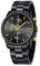 GOLDEN HOUR Herrenuhren mit versilberter wasserdichter Chronographen-Quarzuhr aus Edelstahl und Metall (Black Gold)