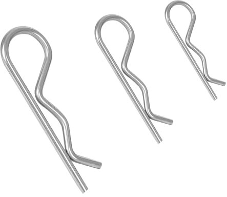 4 PCS M6 x 120mm Cotter Pin, Heavy Duty Hair Pin Hitch Retaining R Clip, Split Pins for Trailer Pin Clips Lock System, 304 Stainless Steel, Large Truck/Tractor Pin Clip