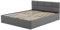 Mebligo - Polsterbett 140x200 mit Bettkasten, Bettgestell, Doppelbett mit Lattenrost, Schlafzimmer Bett mit Kopfteil, Stauraumbett Monos, Bett Ohne Matratze - Graphit (Trinity 15)