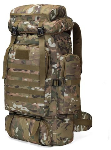 CINGHI LUSSO Hiking Backpack 80L Rucksack for Men Women Military Tactical Backpack Waterproof Molle Daypack Large Bag for Camping Travelling Trekking Outdoor Survival Back Pack