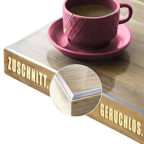 Floordirekt Protector de mesa transparente de 2 mm, mantel con borde biselado de 45°, tamaño a elegir, lámina de mesa a medida, fabricado en Alemania, protector de mesa, protector de mesa, 55 x 110 cm