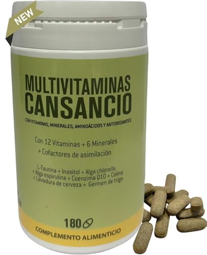 DIETÉTICA EUROPEA vitaminas para el cansancio - multivitaminas hombre mujer con vitaminas para ENERGIA A B C D E - complejo vitaminico completo - multivitaminico Hecho en España