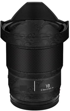 Camera Skin Wrap Lens Skins Protector Anti-Scratch Coat Wrap Cover Sticker for Panasonic Lumix S 18mm F1.8 18 1.8(Wave Black)