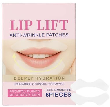 Patch di Rughe per Labbra – 6 Patch Linee di Sorriso | Lifting Rassodanti e Idratanti Traspiranti | Facciali Lenitivi per Famiglia, Amici e Colleghi