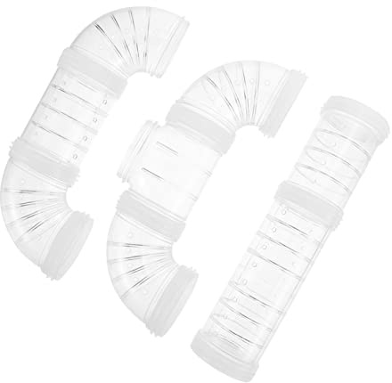 Abaodam Tubo per Criceti in Plastica Bianco, Set, Tunnel Estensibile per Gabbia, Accessorio Fai da Te per Espandere la Gabbia del Criceto