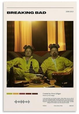 RSNHUBVCP Breaking Poster Bad Film Movie Vintage Cover Posters for Room Aesthetic Canvas Wall Art Bedroom Decor12x18inch(30x45cm)