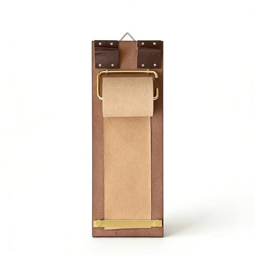 Eruceky Support de bloc-notes rétro pour papier roulé, distributeur de papier notes mural, support de bloc-notes rétro, à suspendre, distributeur de papier vintage