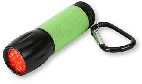 Carson RedSight Pro Rotlicht-LED Taschenlampe mit Leuchtgriff, 2 Helligkeitsstufen und Karabinerhaken (SL-33)