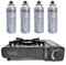 Réchaud à gaz avec 8 cartouches de camping 1 feu, puissance max. 2,5 kW