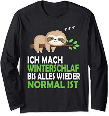 Faultier Nachthemd Schlafshirt Pyjama Schlafanzug Geschenk Langarmshirt