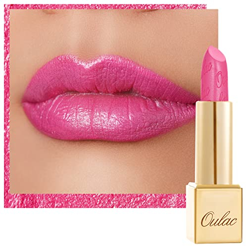 OULAC Lippenstift Metallic Glanz Finish, Kein Körniges Gefühl Lipstick mit Langanhaltend Feuchtigkeitsspendende und Wasserdicht, Vegan, 4.3g, (17) Sweet Lolita