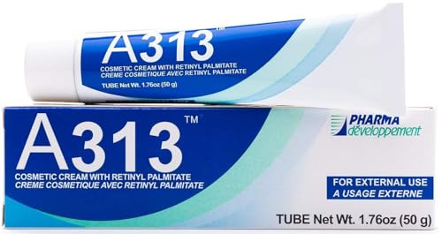 A313 Vitamin A (Retinoide) Leichte Gesichtscreme für Anti-Aging, reduziert Falten, beugt Akneausbrüchen und Hyperpigmentierung vor – Hautpflege für glatte, strahlende Haut – 2 x 50 g Creme