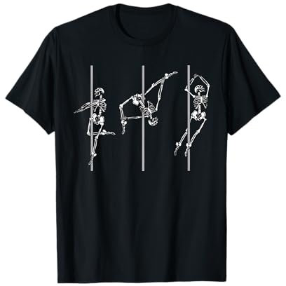 Skelett Pole Dance Halloween Tanzen Gruselige Jahreszeit Tänzerin T-Shirt