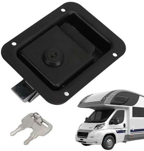 Serratura per furgone, serratura per rimorchio per auto | Serratura piatta in acciaio inossidabile per serratura per auto da 5X4 pollici, per auto ad alta sicurezza incorporati con serratura