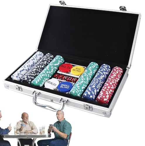 Set med pokerchips 200-delars set med bärväska | Långsamt poker set för bords För familj, för nybörjare, för hemmabruk, för resor, för fester, för nattbruk, för semester,
