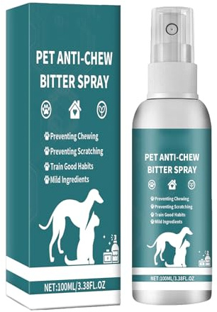 Mnozreo Spray Anti Masticazione per Cani e Gatti,120ML,1PC(Spray Anti masticazione per Animali Domestici,Anti-Graffio,Anti-Sgranocchio)
