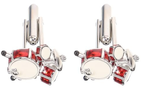 ORFOFE 2 piezas Gemelos para Hombre Originales Forma de Batería Gemelos de Metal Duraderos para Traje Accesorios Elegantes para Camisa Joyería Masculina para Ocasiones Formales y Diarias