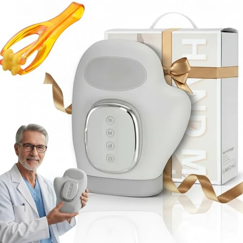 Hand Compression Massage, Smart Hand Massager for Pain Relief with Heat and Compression, Auto Timer, Individual Fingers, Gift for Women and Mom (1PC)
