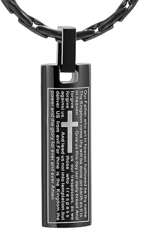 GMLRTOSPT Gravhalsband, 30 mm, gravurna hänge i polerat rostfritt stål, asksouvenir, svart