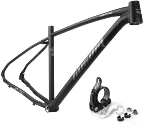 HIMALO 26/27.5er Mountain Bike Frame Hardtail XC MTB Frame 17''/18''/20'' Aluminum Alloy Disc Brake Frame Quick Release 135mm QR(Black,17'')