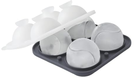 Stampo Per Di Ghiaccio,5,6 Cm Rotondo In Silicone, Stile Palla Da Tennis | Vassoio Ghiaccio Pser Congelatore,Whisky Cocktail Bourbon Succhi Acqua Cucina Bar Ristorante Feste