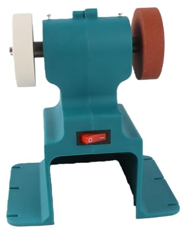 Yctze Smerigliatrice da Banco da 200 W, Levigatrice Lucidatrice da Banco Elettrica da 7000 Giri/min con 2 Mole, Lucidatrice per Affilare i Coltelli, Ideale per Fai da Te, Metallo, Gioielli,