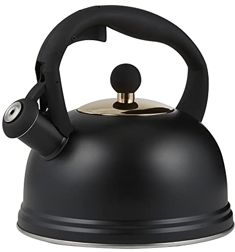 Price and Kensington Black Stovetop Whistling Kettle 1.8 Litre