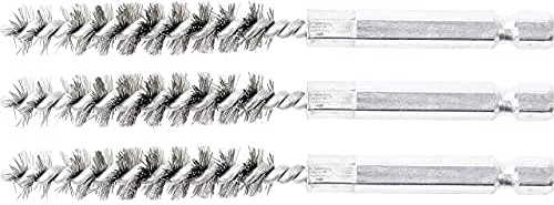 BGS 3078-10-S | Stahlbürste | 3-tlg. | 10 mm | Antrieb Außensechskant 6,3 mm (1/4) | Loch-Drahtbürsten | für BGS 3078