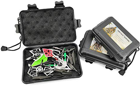MILAEM 2X Broadheads Case boîte de Pointes de flèche Accessoire de tir à l'arc pour la Chasse à l'arc à poulies (S)