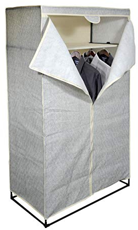 MSV XL Stoffschrank Kleiderschrank Faltschrank Campingschrank Stoff mit Kleiderstange 90 x 50 x 160 cm