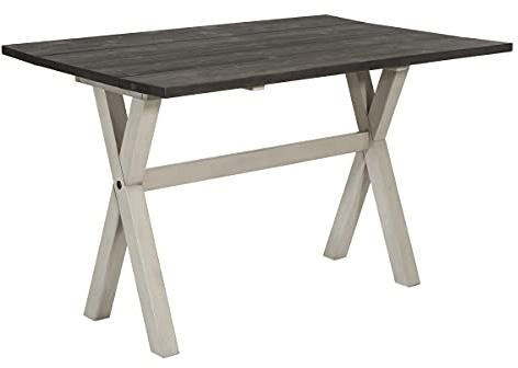OSP Home Furnishings Kristen Flip-Top Expanding Desk to Dining Table, Charcoal Finish