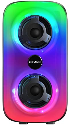 LEFANDI Cassa Bluetooth Portatile, Altoparlante, Speaker Wireless con Luci a LED, Batteria Integrata, FM Radio,TWS, Scheda TF, USB Compatibile per Computer, Smartphone
