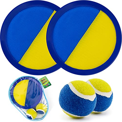 Weokeey Klettballspiel Klettball Strandspielzeug Spiele für Draußen Wasserdicht Ball Klettspiel Wurf Kinderspiele Gartenspiele Outdoor Spiele Oster Geschenke für Kinder 3 4 5 6 7 Jahren