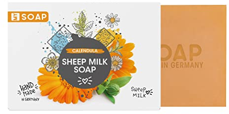 MY SOAP Schafmilchseife, Natural by accentra, handgefertigte Schafmilchseife MY SOAP in Papierschachtel, 100g, Motiv/Duft: Ringelblume