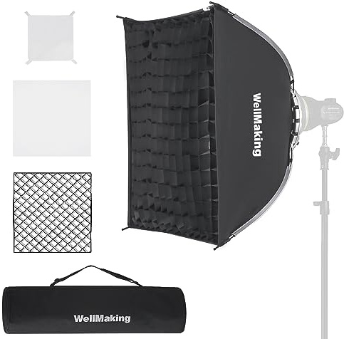 WELLMAKING 23.6x35.4 Rectangular Softbox with Bowens Mount for Photography