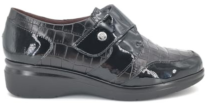 PITILLOS 10025 Zapato Charol con Cierre de Cinta Adhesiva para: Mujer Color: Negro Talla: 37
