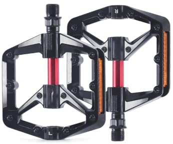 MEXITAL pedale VTT, Pédales de vélo en Aluminium avec roulements à Billes industriels scellés, pédales de vélo antidérapantes 9/16 pour vélo électrique, VTT, BMX, vélo de Route