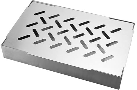 IUSOT Boîte à fumer en acier inoxydable pour barbecue, accessoires de fumage de qualité supérieure pour ajouter une saveur fumée à la viande ou au poisson, bon accessoire de barbecue