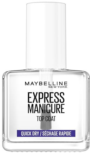 Maybelline New York Nagellack, Express Manicure Schnelltrocknender Überlack, Quick Dry Top Coat, Transparent, 12 ml