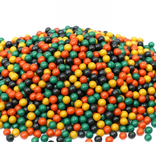 Zbozzba Pallini di Argilla Dura, Pallini per Fionda, Pallini di Argilla, Pallini di Fango per Fionda, Argilla da 9 mm, per esercitarsi con la Fionda, Colorati