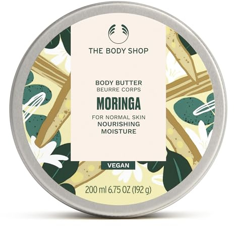 The Body Shop Moringa Body Butter 200ml | Rich Ultra-Hydrating Body Cream with a Floral Scent, Nourishing Moisturiser for Softer Skin