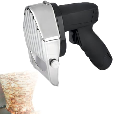 WTRYRN Cortadora de Kebab Shawarma, cortadora de Kebab Comercial, Cuchillo de Kebab eléctrico en versión inalámbrica y con Dos Cuchillas extraíbles Batterymodel