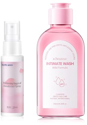2 Piezas Desodorante Intimo Femenino, Solución Limpiadora, Perfume Intimo Femenino, Frescura Prolongada, para Aliviar El Olor y El Picor