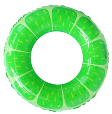 YIXANNX Galleggianti colorati con anelli di frutta per feste in piscina - Anello da nuoto in PVC per nuoto gonfiabile, dai 9 su , Limone Verde
