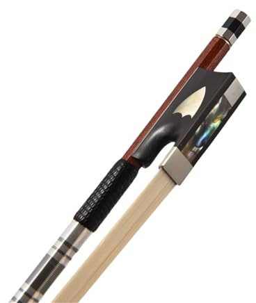 Violin Bow Violin Bows Full Size 4/4 Wood Bow Pole Carbon Fiber Core Hybrid String Instrument