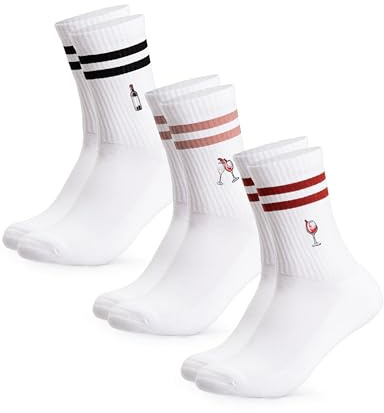 Occulto Tennis Strumpor Kvinnor & Män 3 Pack (modell: Summer) Drinks 35-38 Vin 39-42