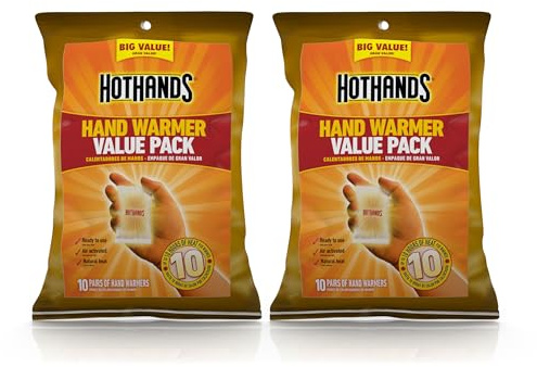 HotHands HH20PRPK16 Hand Warmers - Long Lasting Natural Odorless Air Activated Warmers - Up To 10 Hours Of Heat - 20 Pair Value Pack
