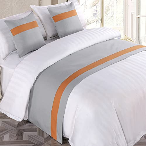 DAYDAY helper Bettläufer für Bettfüße, Streifen, Patchwork, Leinen-Bettwäsche, Dekoration, Bettschal, Bettdecke, Tagesdecke, Schutz für Hotel, Schlafzimmer, 180 x 50 cm