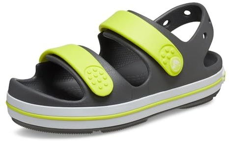 Crocs Crocband Cruiser Sandal T, Sandali Unisex - Bambini e Ragazzi, Slate Grey Acidity, 23/24 EU