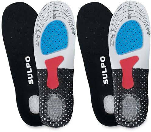 SULPO Lot de 2 semelles pour éperon calcanéen - Semelles avec talon en gel - Semelles de chaussures de travail - Semelles pour chaussures - M, L, XL